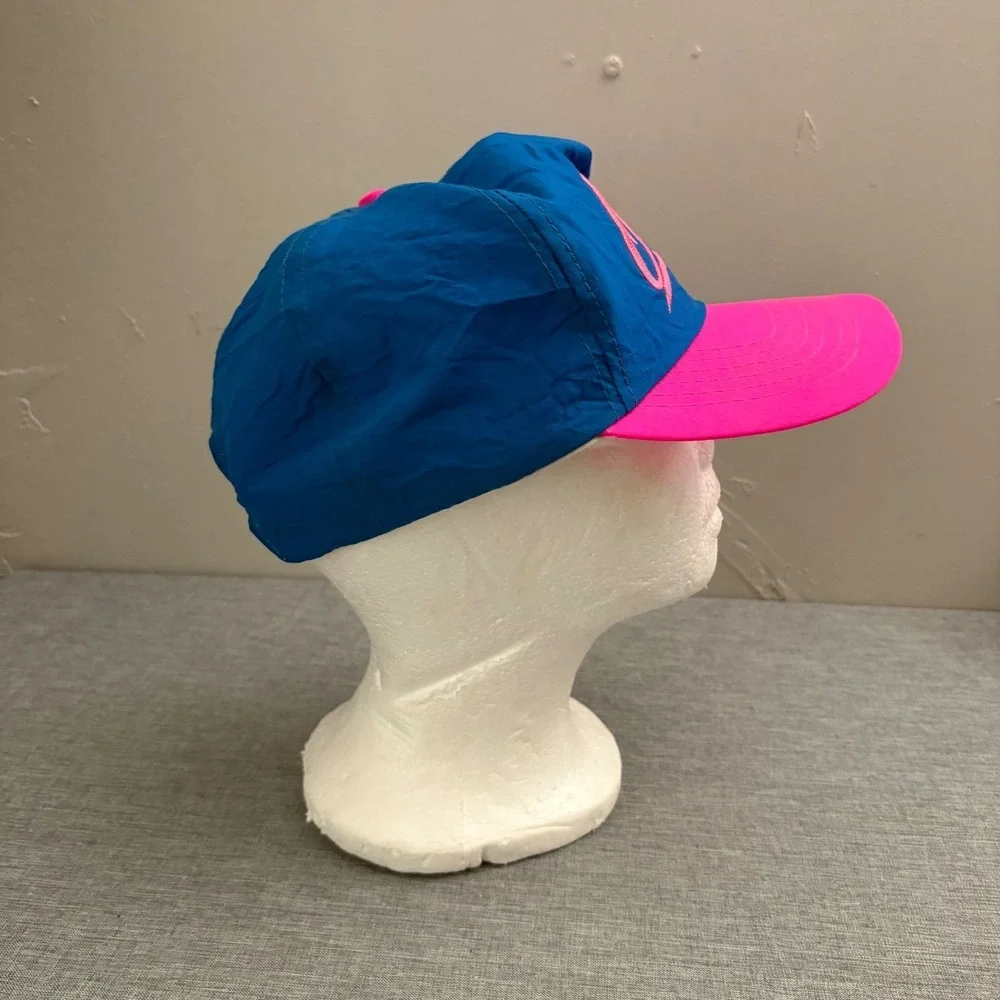 Unbranded Oregon Hat Mens OSFA Blue Pink Vintage 90s Retro‎ Nylon Snapback